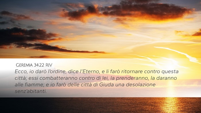 Geremia 34:22 RIV Bible Verse Image