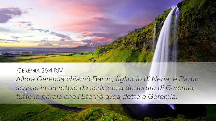 Geremia 36:4 RIV Bible Verse Image