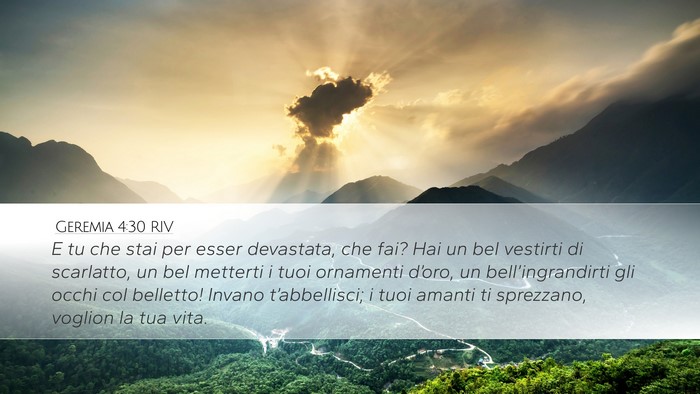 Geremia 4:30 RIV Bible Verse Image