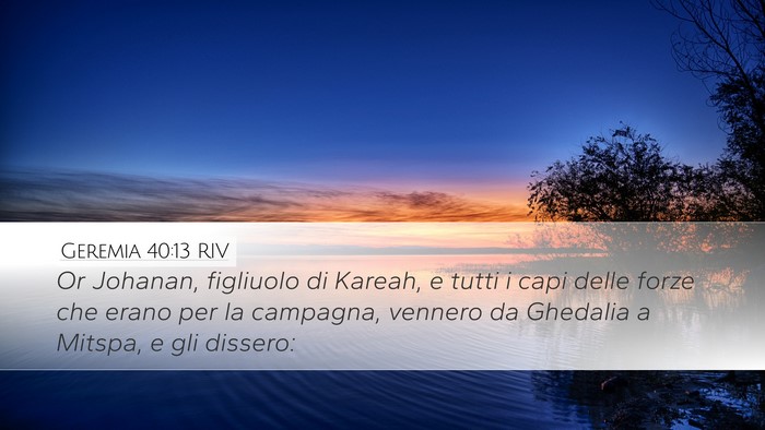 Geremia 40:13 RIV Bible Verse Image