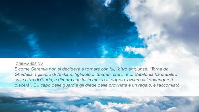 Geremia 40:5 RIV Bible Verse Image