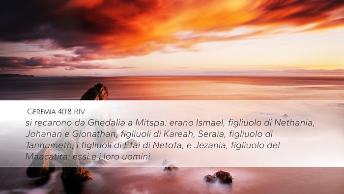 Geremia 40:8 RIV Bible Verse Image