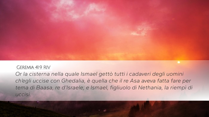 Geremia 41:9 RIV Bible Verse Image