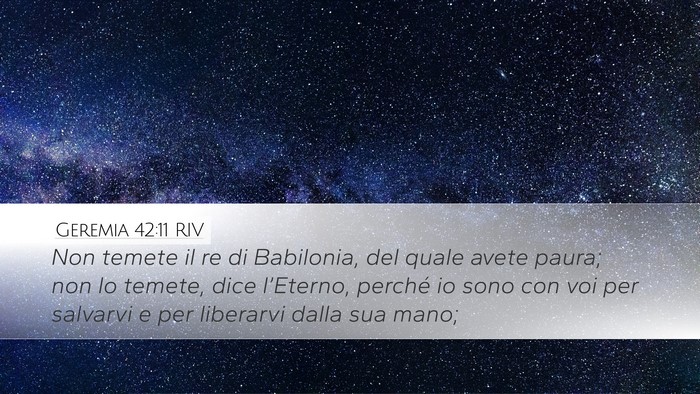 Geremia 42:11 RIV Bible Verse Image