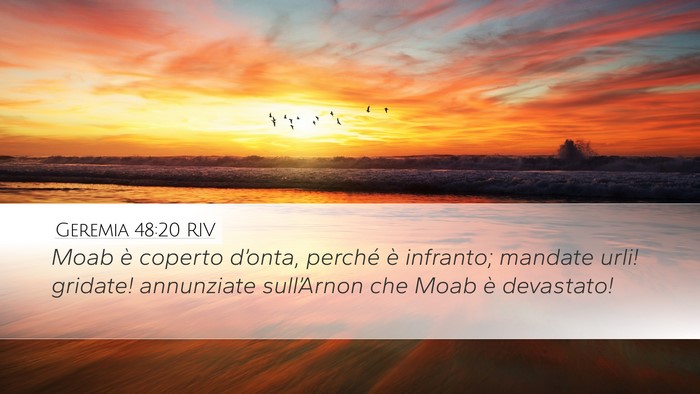 Geremia 48:20 RIV Bible Verse Image