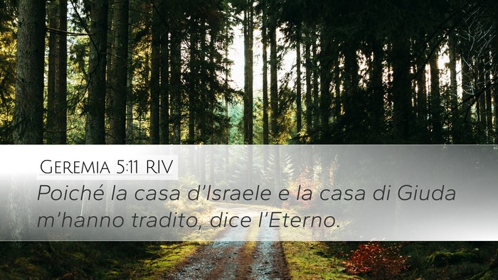 Geremia 5:11 RIV Desktop Wallpaper - Poiché la casa d’Israele e la casa di Giuda - Desktop Bible Verse Wallpaper