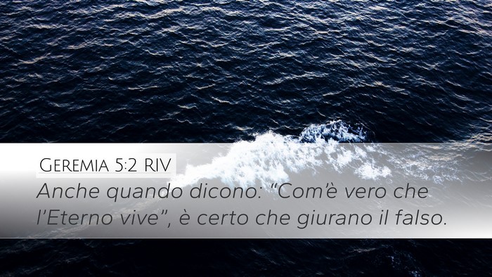 Geremia 5:2 RIV Bible Verse Image