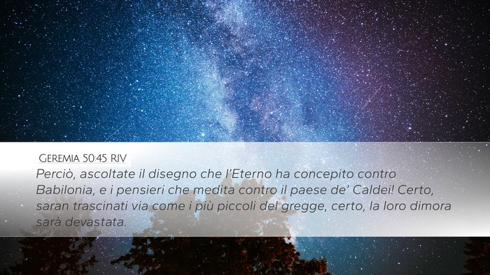 Geremia 50:45 RIV Bible Verse Image