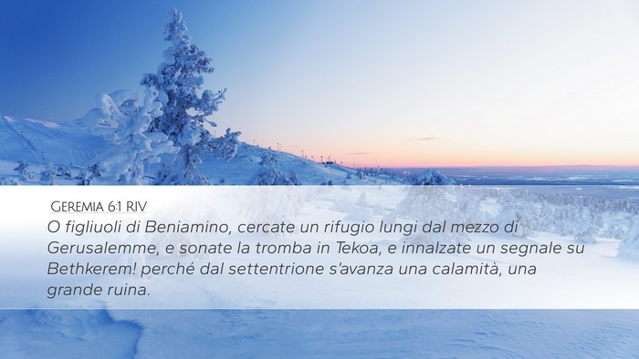 Geremia 6:1 RIV Bible Verse Image