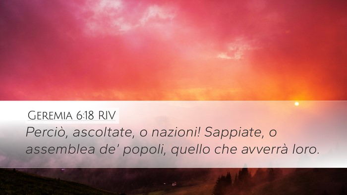Geremia 6:18 RIV Bible Verse Image