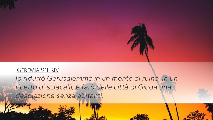 Geremia 9:11 RIV Bible Verse Image