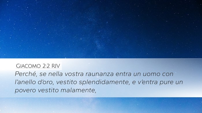 Giacomo 2:2 RIV Bible Verse Image