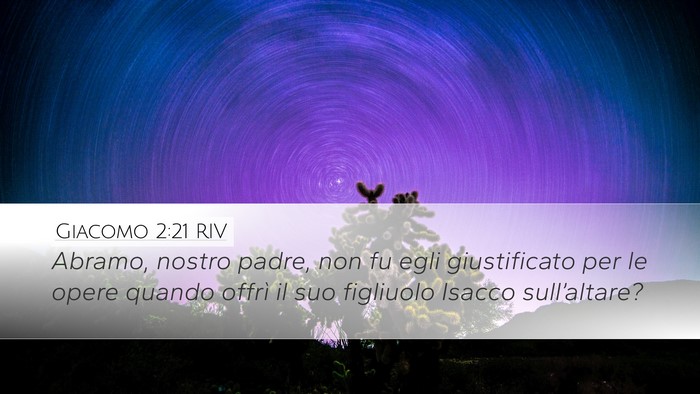 Giacomo 2:21 RIV Bible Verse Image