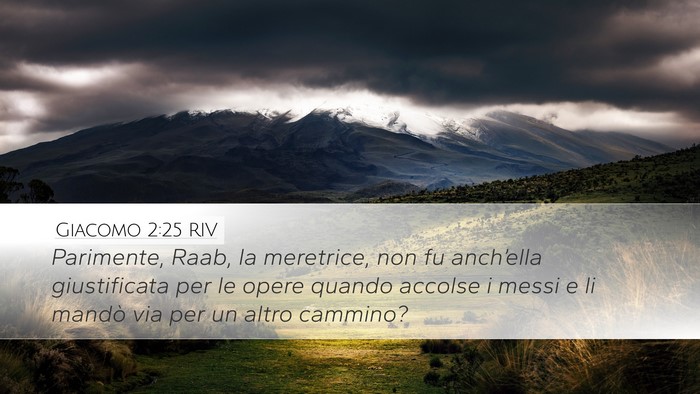 Giacomo 2:25 RIV Bible Verse Image