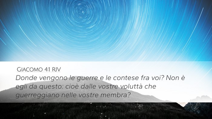Giacomo 4:1 RIV Bible Verse Image