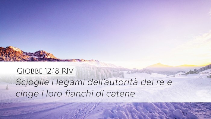 Giobbe 12:18 RIV Bible Verse Image