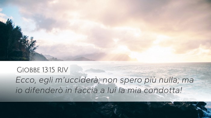 Giobbe 13:15 RIV Bible Verse Image
