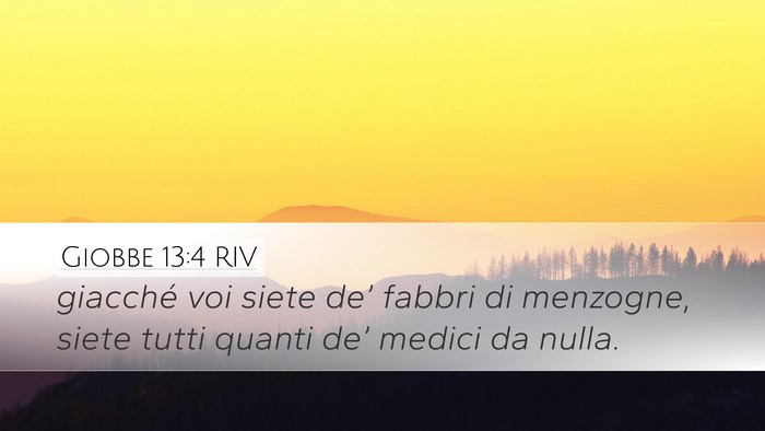 Giobbe 13:4 RIV Bible Verse Image