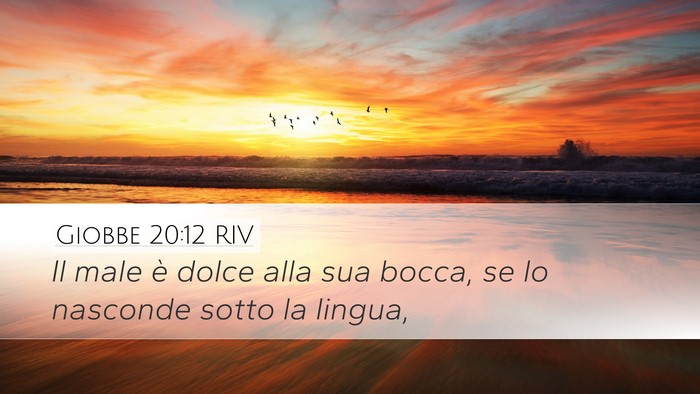 Giobbe 20:12 RIV Bible Verse Image