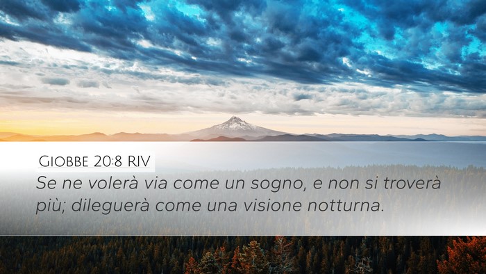 Giobbe 20:8 RIV Bible Verse Image