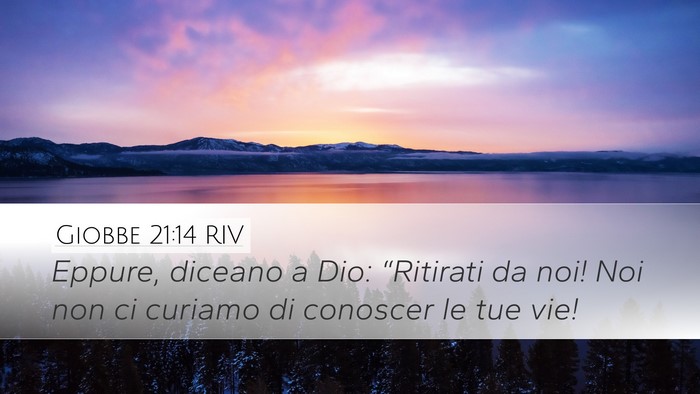 Giobbe 21:14 RIV Bible Verse Image