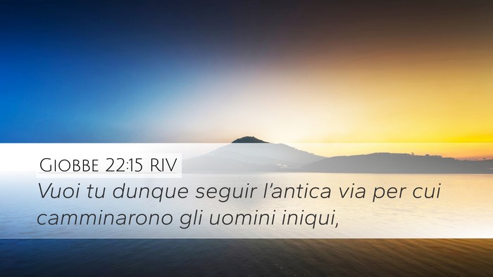 Giobbe 22:15 RIV Bible Verse Image