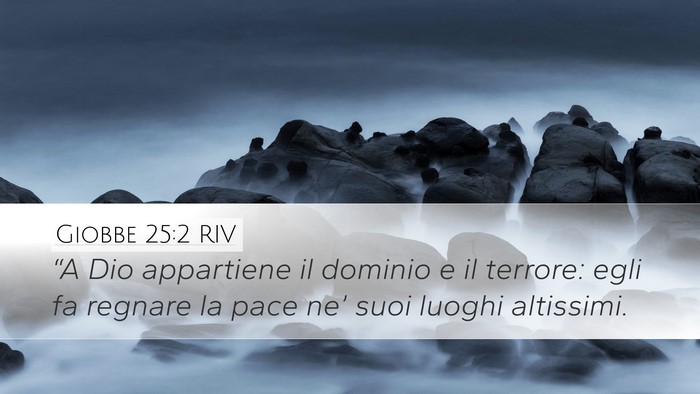 Giobbe 25:2 RIV Bible Verse Image
