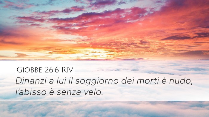 Giobbe 26:6 RIV Bible Verse Image