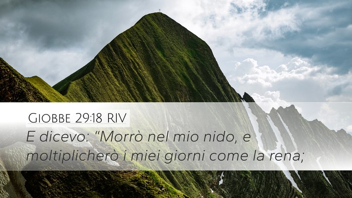 Giobbe 29:18 RIV Bible Verse Image