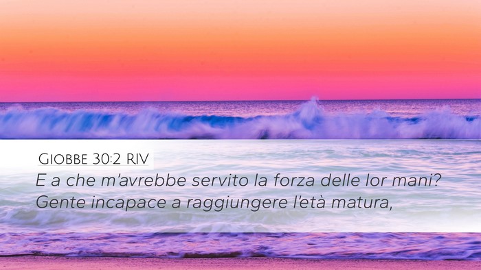 Giobbe 30:2 RIV Desktop Wallpaper - E a che m’avrebbe servito la forza delle lor - Desktop Bible Verse Wallpaper