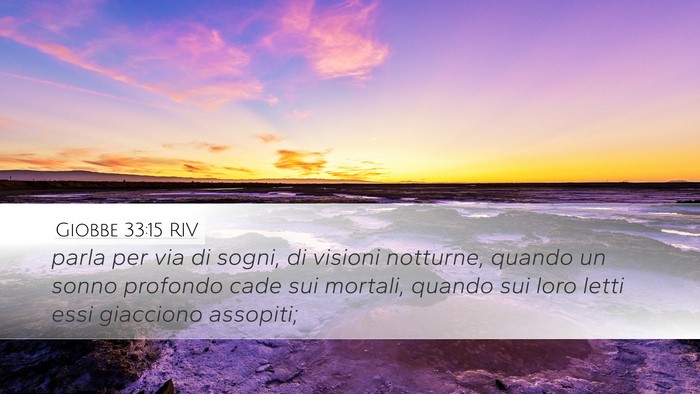 Giobbe 33:15 RIV Bible Verse Image