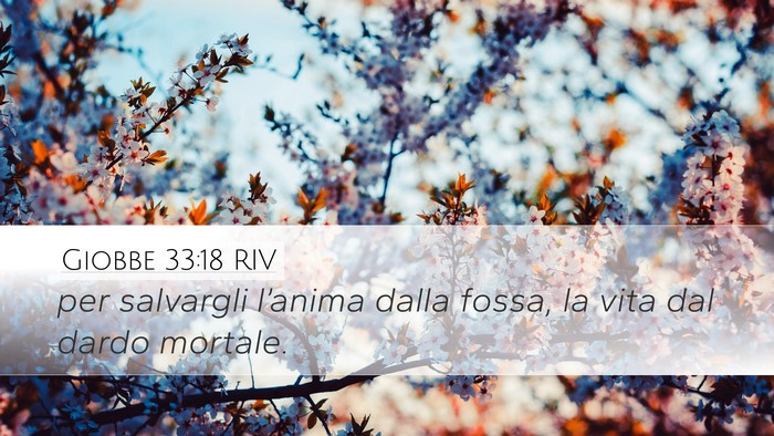 Giobbe 33:18 RIV Bible Verse Image