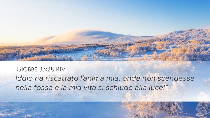 Giobbe 33:28 RIV Bible Verse Image