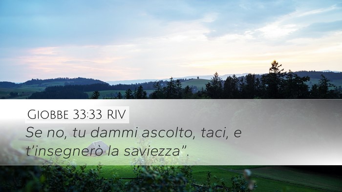 Giobbe 33:33 RIV Bible Verse Image