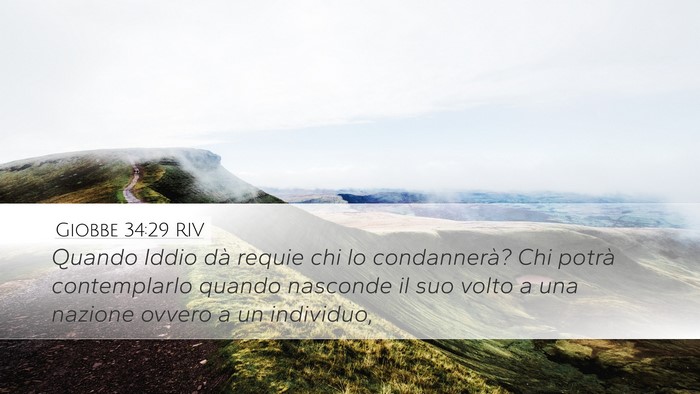 Giobbe 34:29 RIV Bible Verse Image