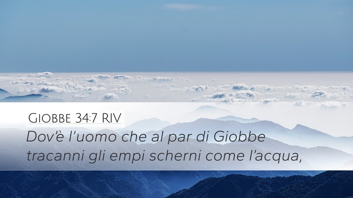 Giobbe 34:7 RIV Bible Verse Image