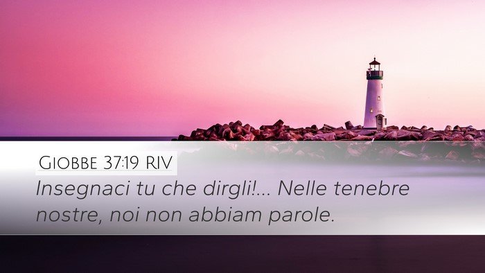 Giobbe 37:19 RIV Bible Verse Image