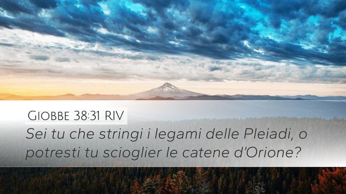 Giobbe 38:31 RIV Bible Verse Image