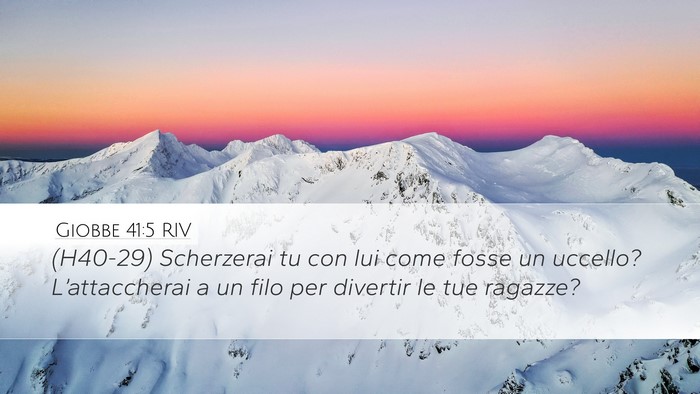 Giobbe 41:5 RIV Bible Verse Image