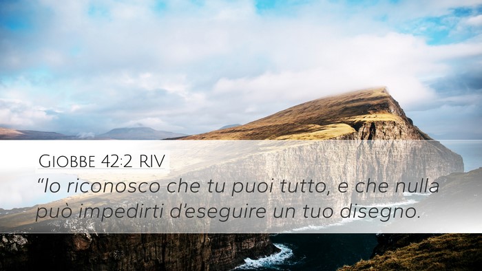 Giobbe 42:2 RIV Bible Verse Image