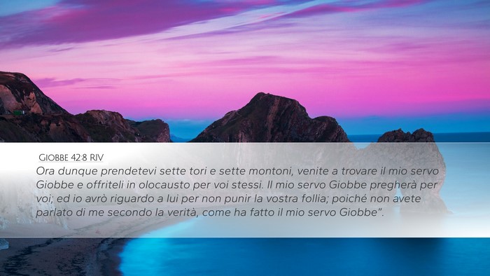 Giobbe 42:8 RIV Bible Verse Image