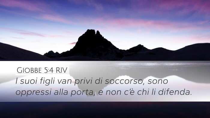 Giobbe 5:4 RIV Bible Verse Image