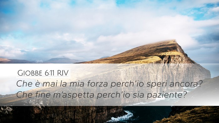 Giobbe 6:11 RIV Bible Verse Image
