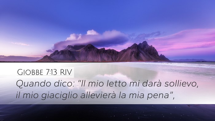 Giobbe 7:13 RIV Bible Verse Image