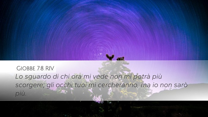 Giobbe 7:8 RIV Bible Verse Image