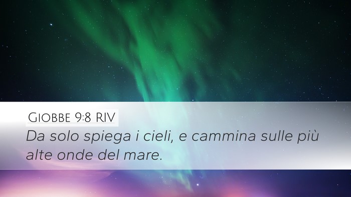 Giobbe 9:8 RIV Bible Verse Image