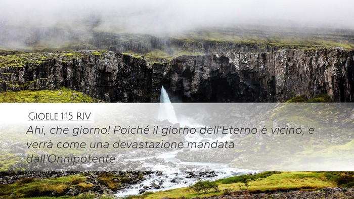 Gioele 1:15 RIV Bible Verse Image
