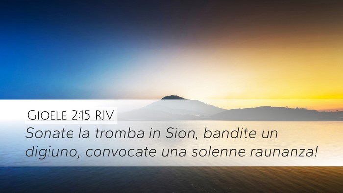 Gioele 2:15 RIV Bible Verse Image