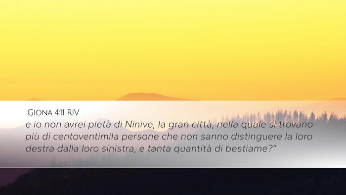 Giona 4:11 RIV Bible Verse Image