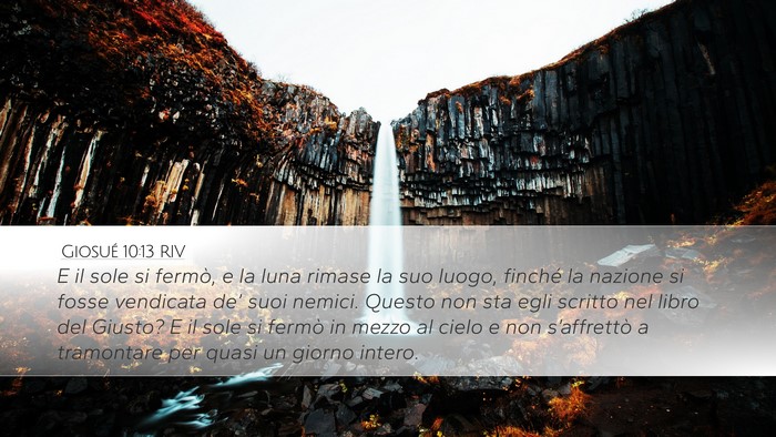 Giosué 10:13 RIV Bible Verse Image